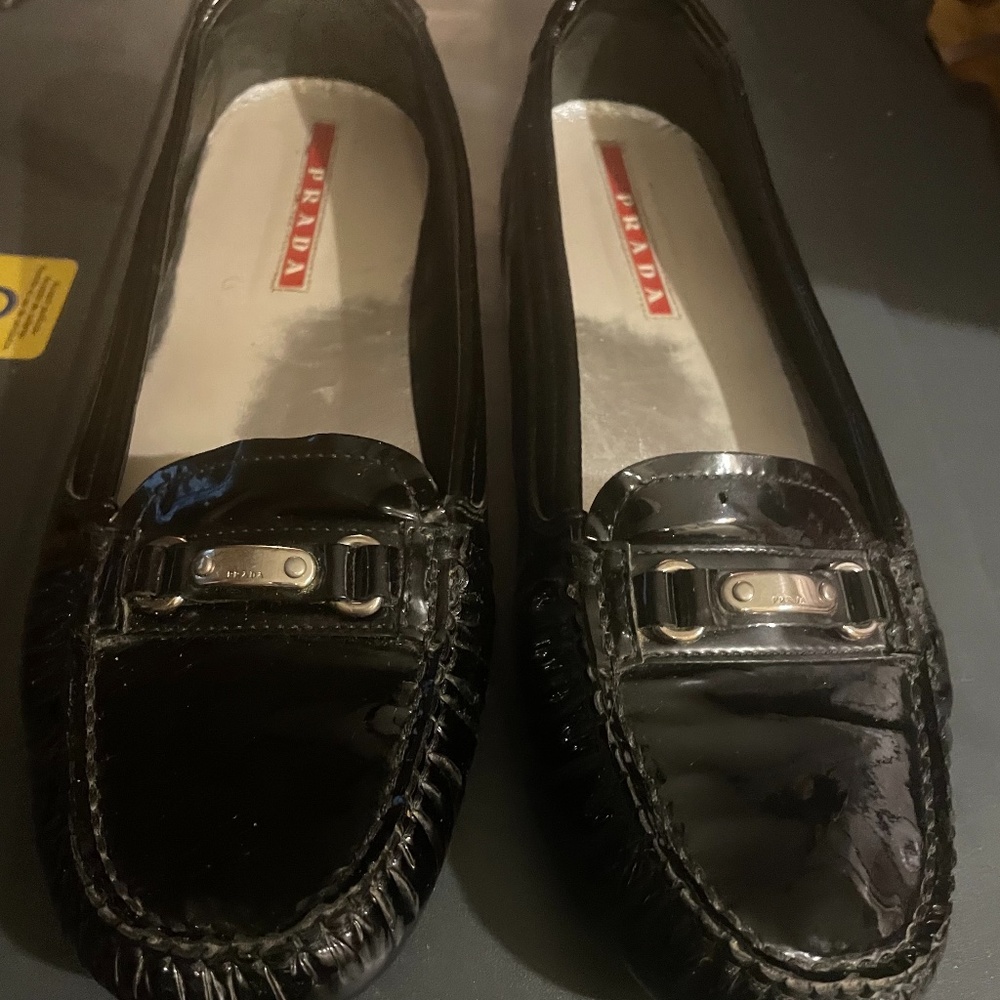 Prada patent leather flats